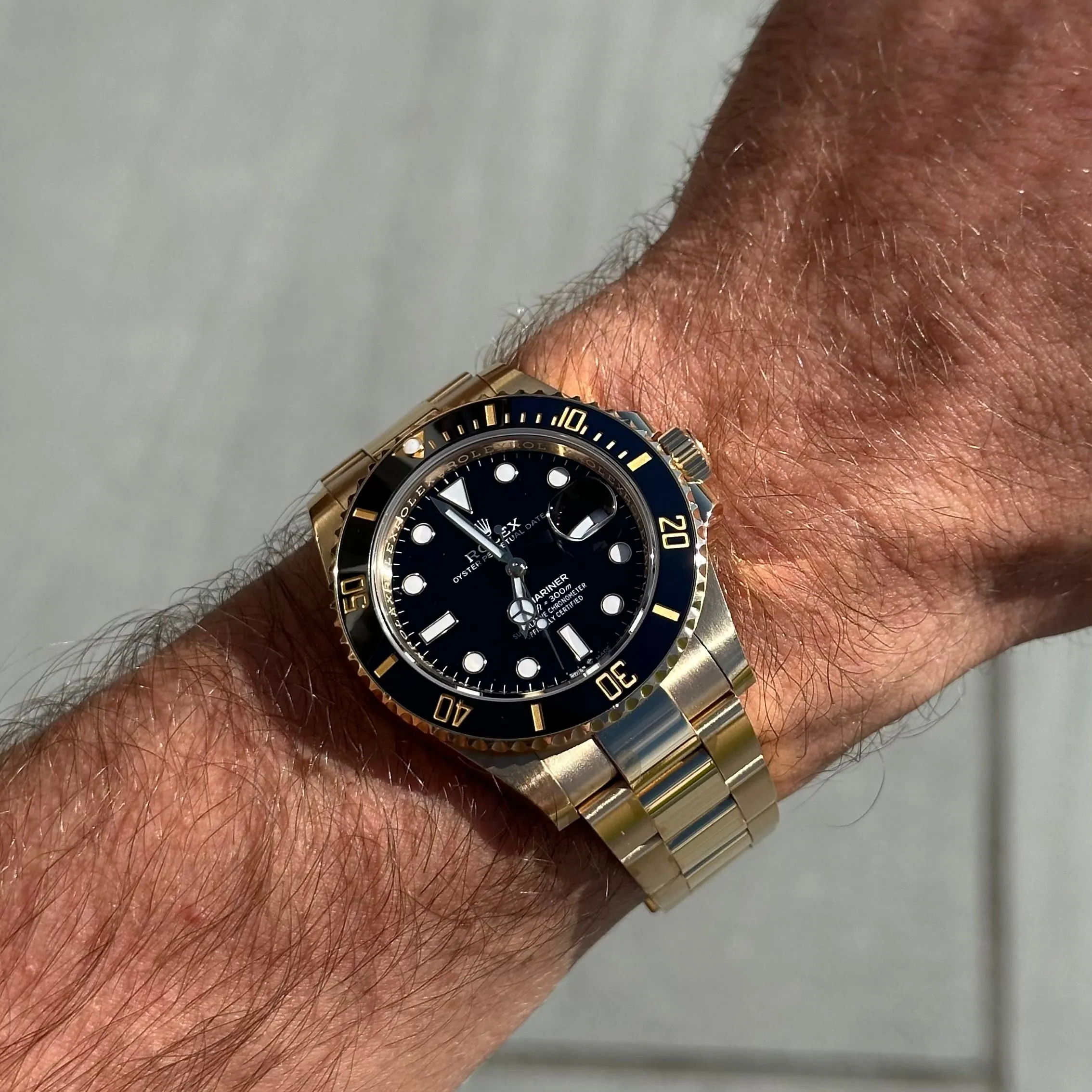 Rolex Submariner 116618LN Yellow gold Black