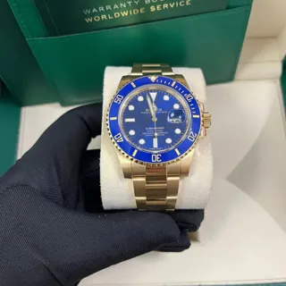 Rolex Submariner 116618 Yellow gold Blue