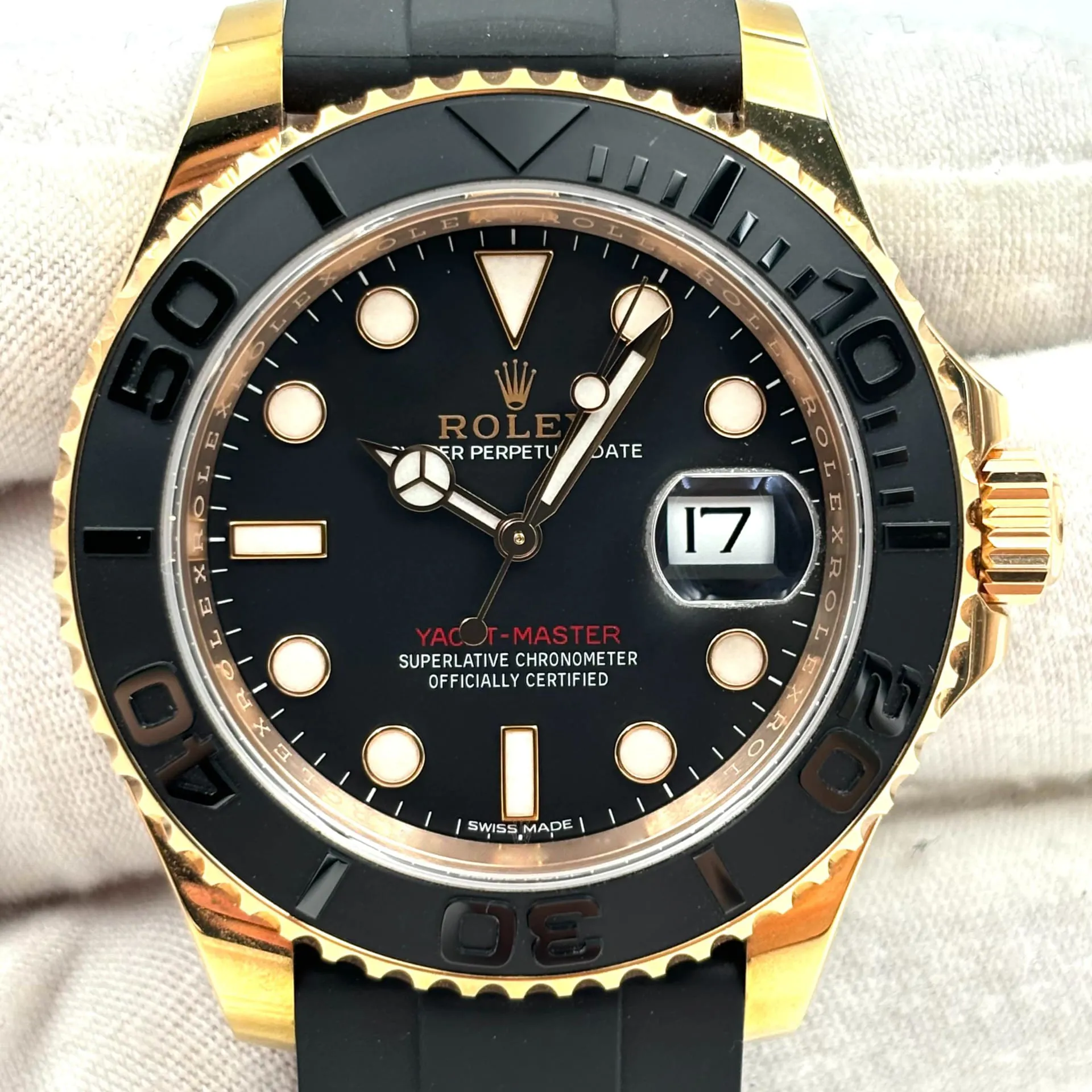 Rolex Yacht-Master 116655-0001 40mm Rose gold Black