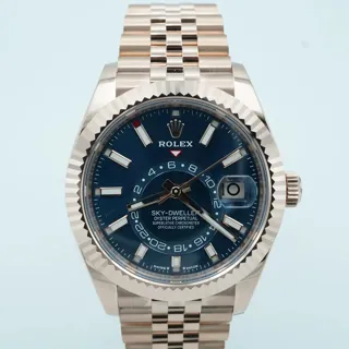 Rolex Sky-Dweller Rose gold Blue