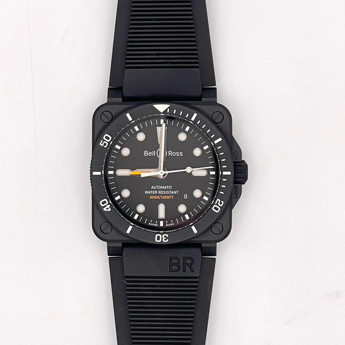 Bell & Ross Instruments BR0392-D-BL-CE/SRB 42mm Ceramic Black