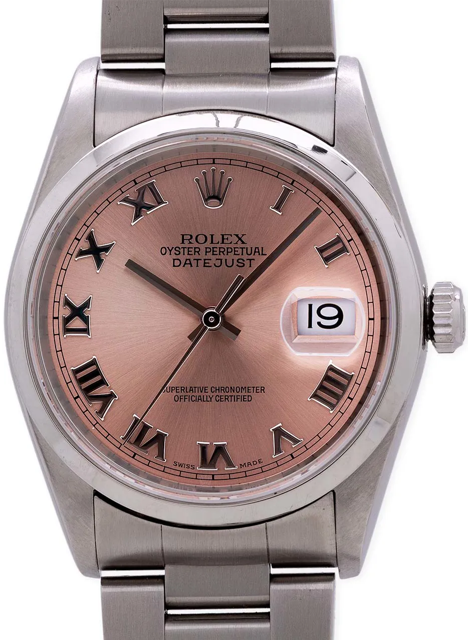 Rolex Datejust 36 16200 36mm Stainless steel Salmon