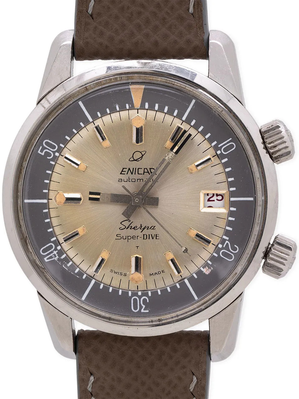 Enicar Sherpa Sherpa Super-DIVE 42mm Stainless steel Brown