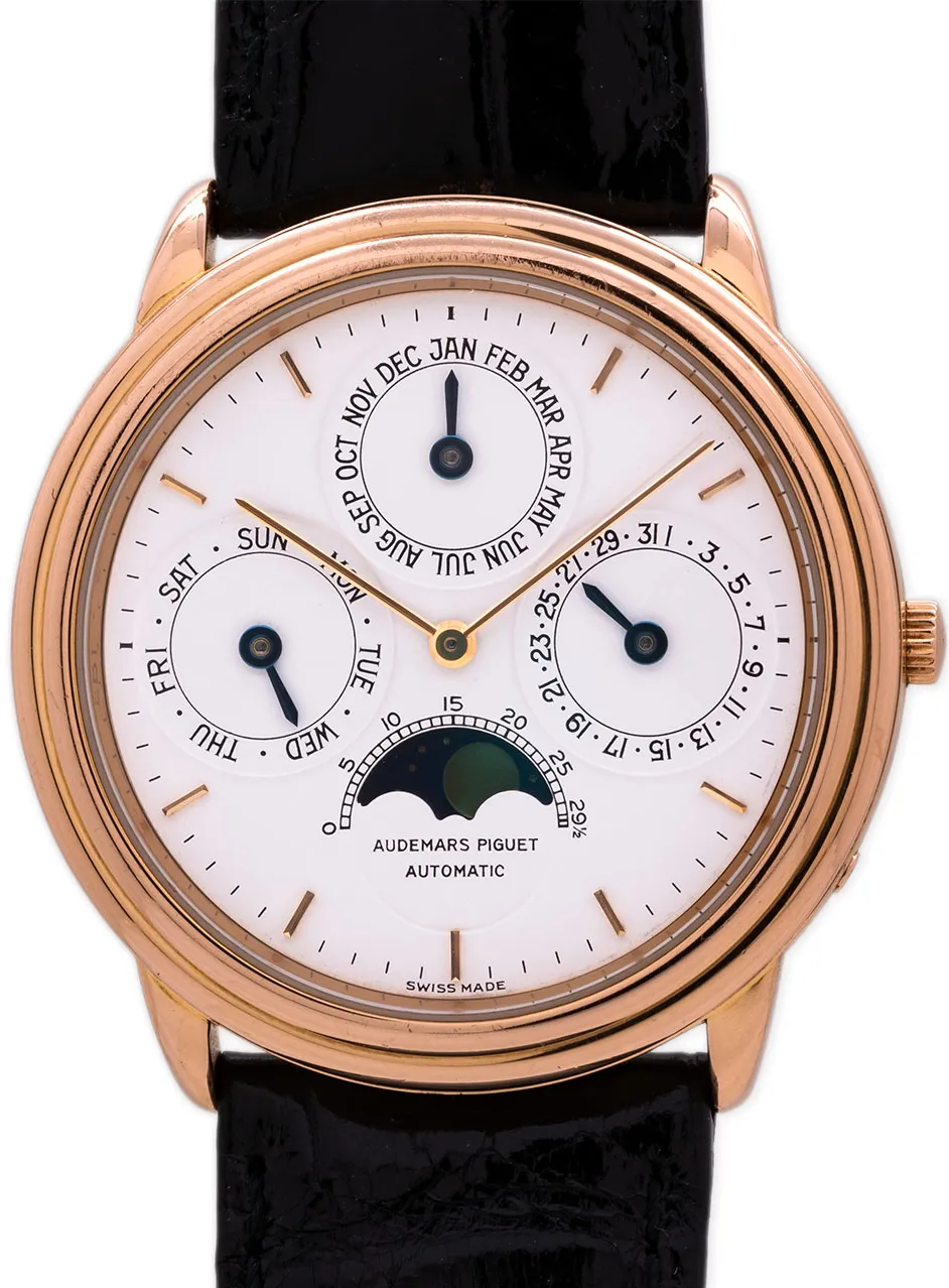 Audemars Piguet Quantiême Perpetual 5548 36mm Rose gold and 18k rose gold White