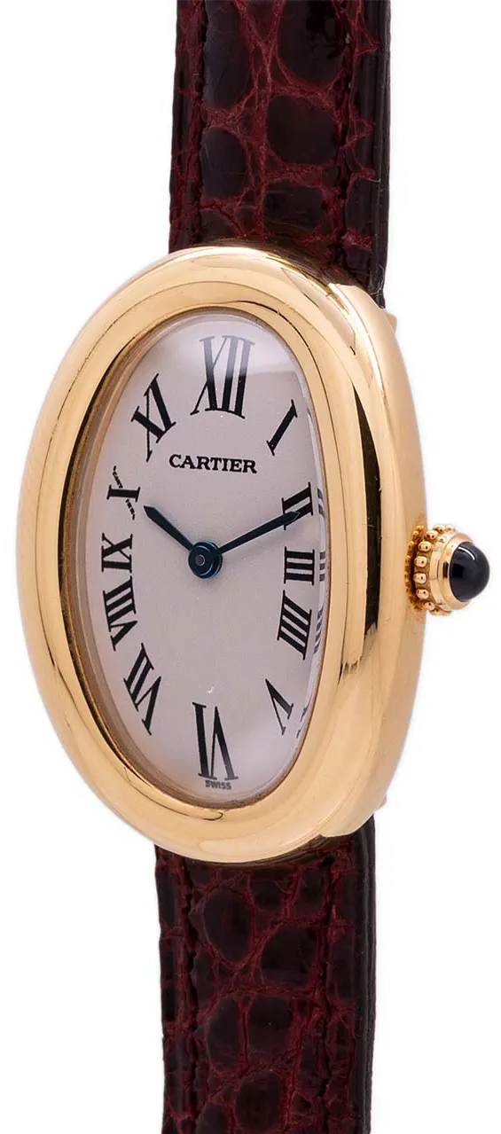 Cartier Baignoire 1954 22mm 18K YG White 1