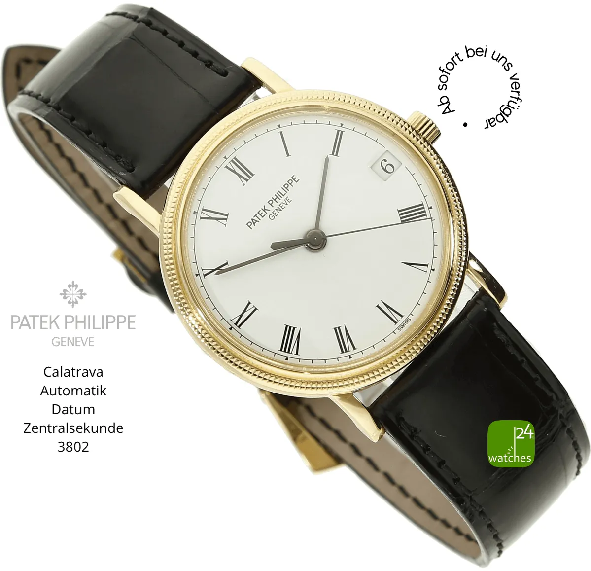 Patek Philippe Calatrava 3802/200 33mm Yellow gold White 4