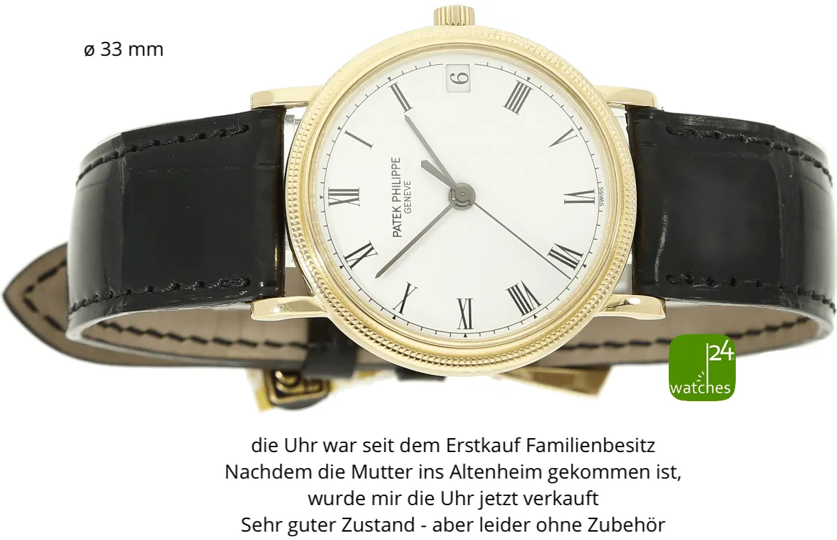 Patek Philippe Calatrava 3802/200 33mm Yellow gold White 5