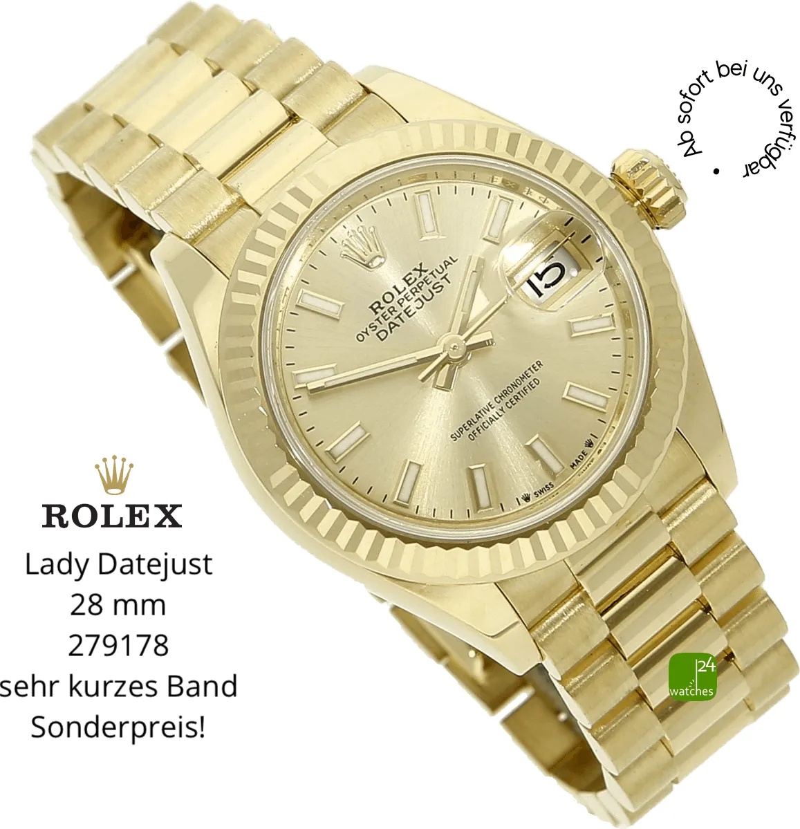 Rolex Lady-Datejust 279178 28mm Yellow gold and Stainless steel 3