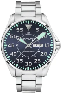 Hamilton Khaki Aviation H64715145 Stainless steel Blue