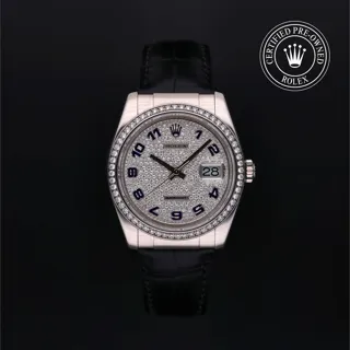 Rolex Datejust 36 116189 18k white gold Gem-set dial