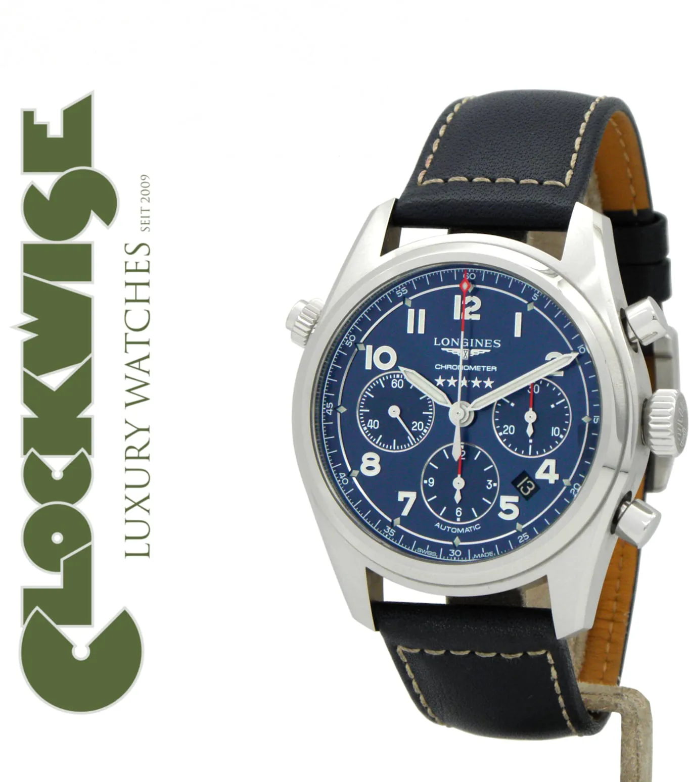 Longines Spirit L3.820.4.93.0 42mm Edelstahl Blue