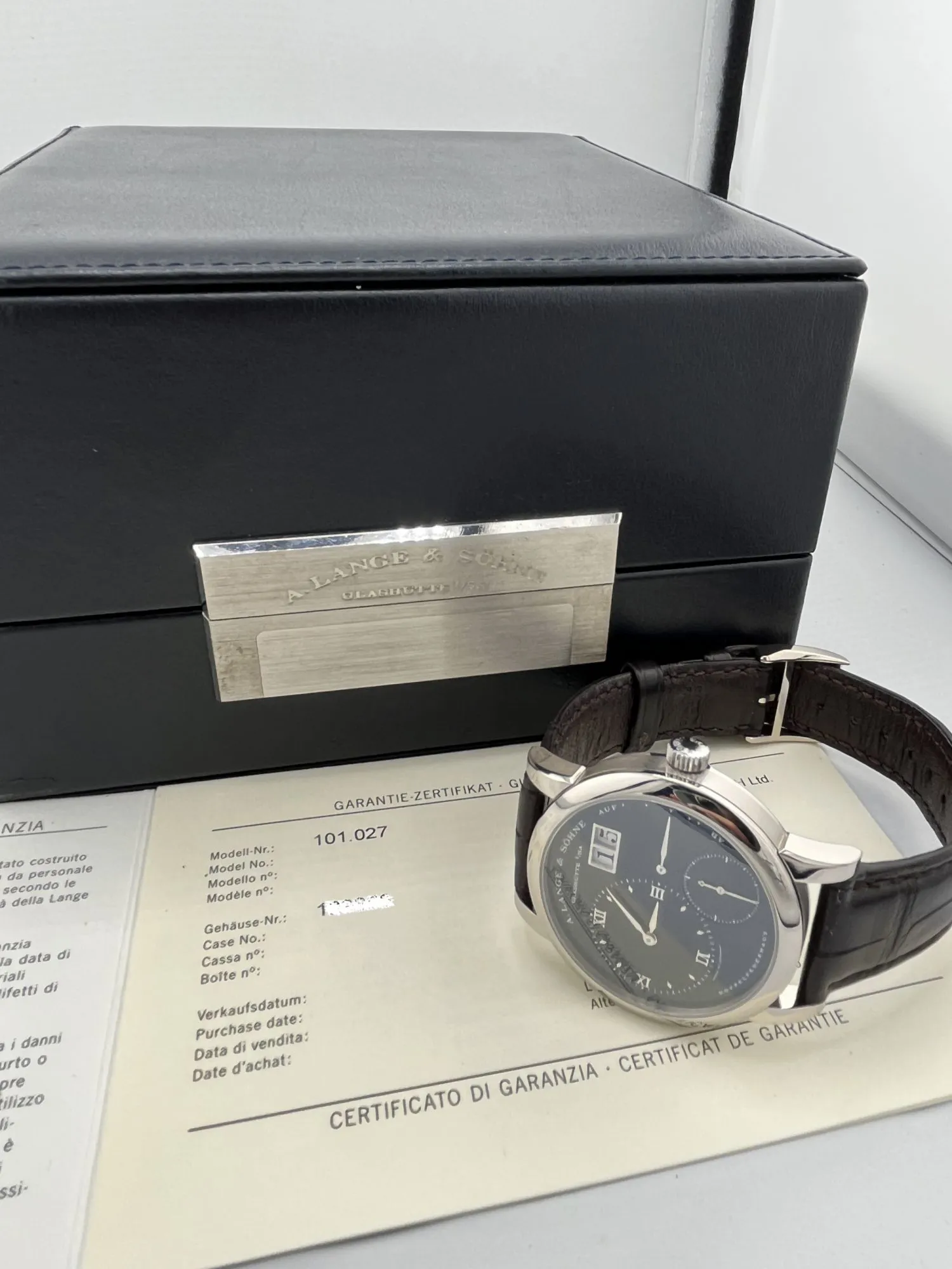 A. Lange & Söhne Lange 1 101.027 38.5mm White gold Blue 16