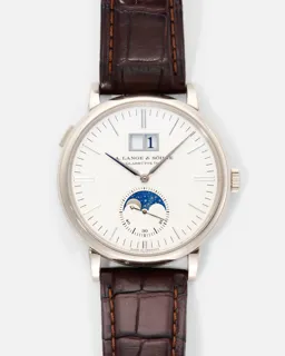 A. Lange & Söhne Saxonia Moonphase 384.026 White gold Silver