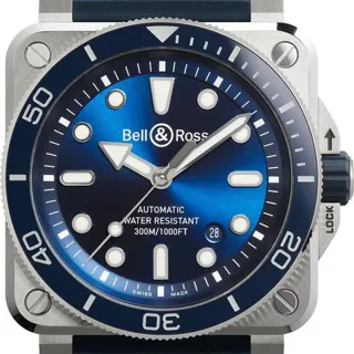 Bell & Ross BR 03 BR03A-D-BLU-ST/SRB 42mm Stainless steel Blue