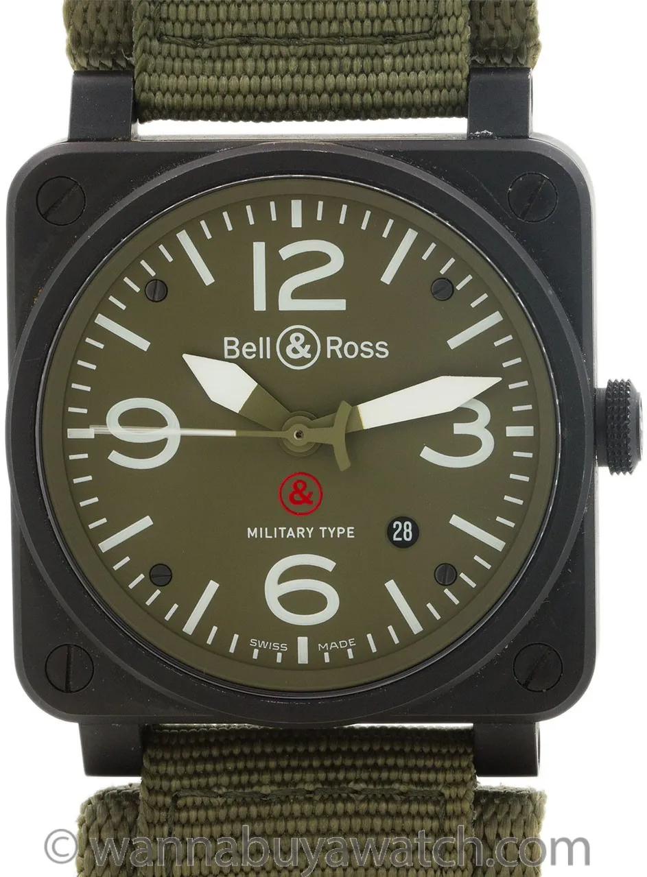 Bell & Ross BR03-92 42mm Stainless steel and PVD Green