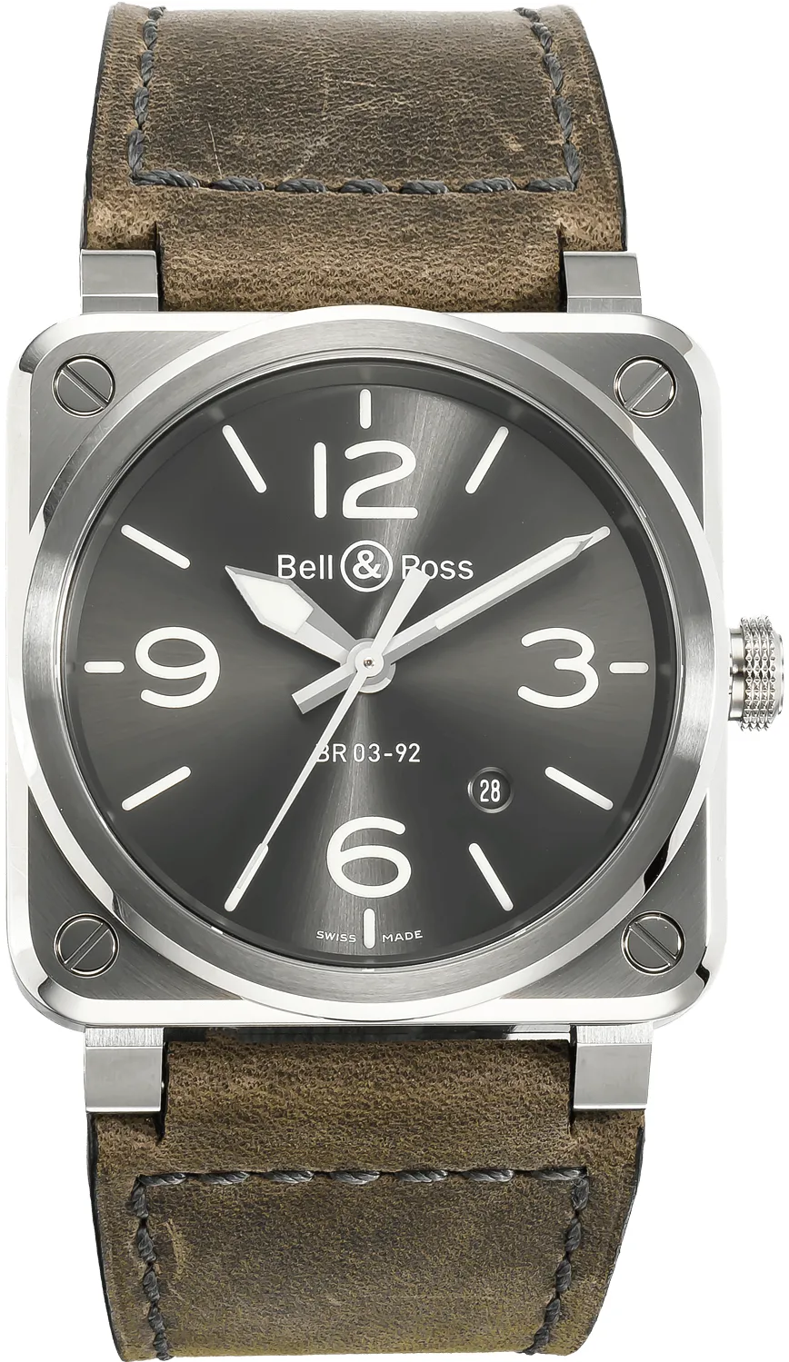 Bell & Ross Instruments BR0392-GC3-ST/SCA 42mm Stainless steel Gray