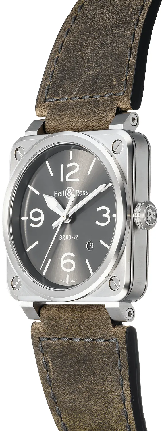 Bell & Ross Instruments BR0392-GC3-ST/SCA 42mm Stainless steel Gray 1