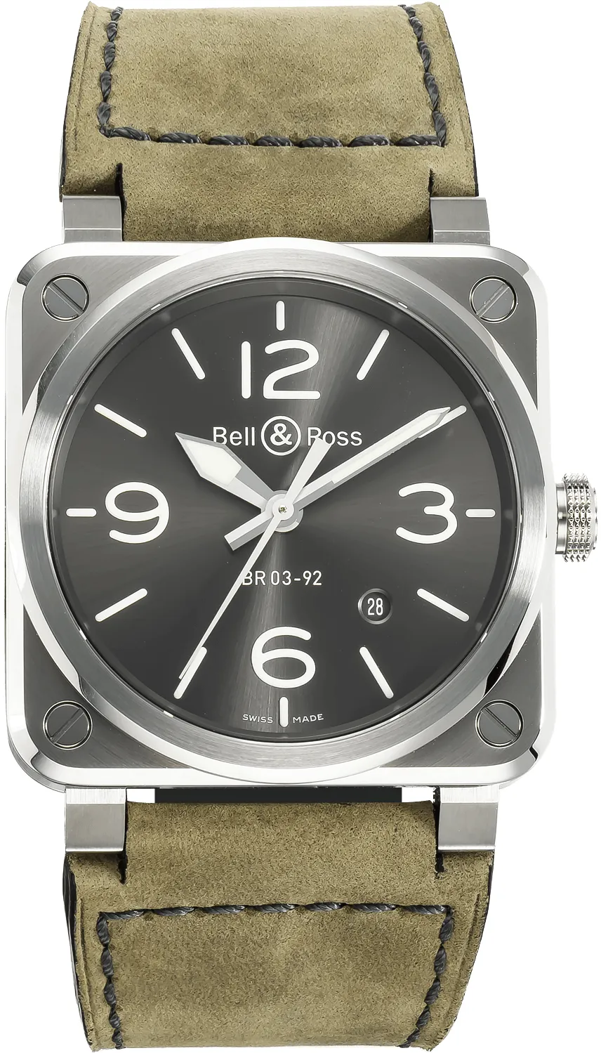 Bell & Ross Instruments BR0392-GC3-ST/SCA 42mm Stainless steel Gray