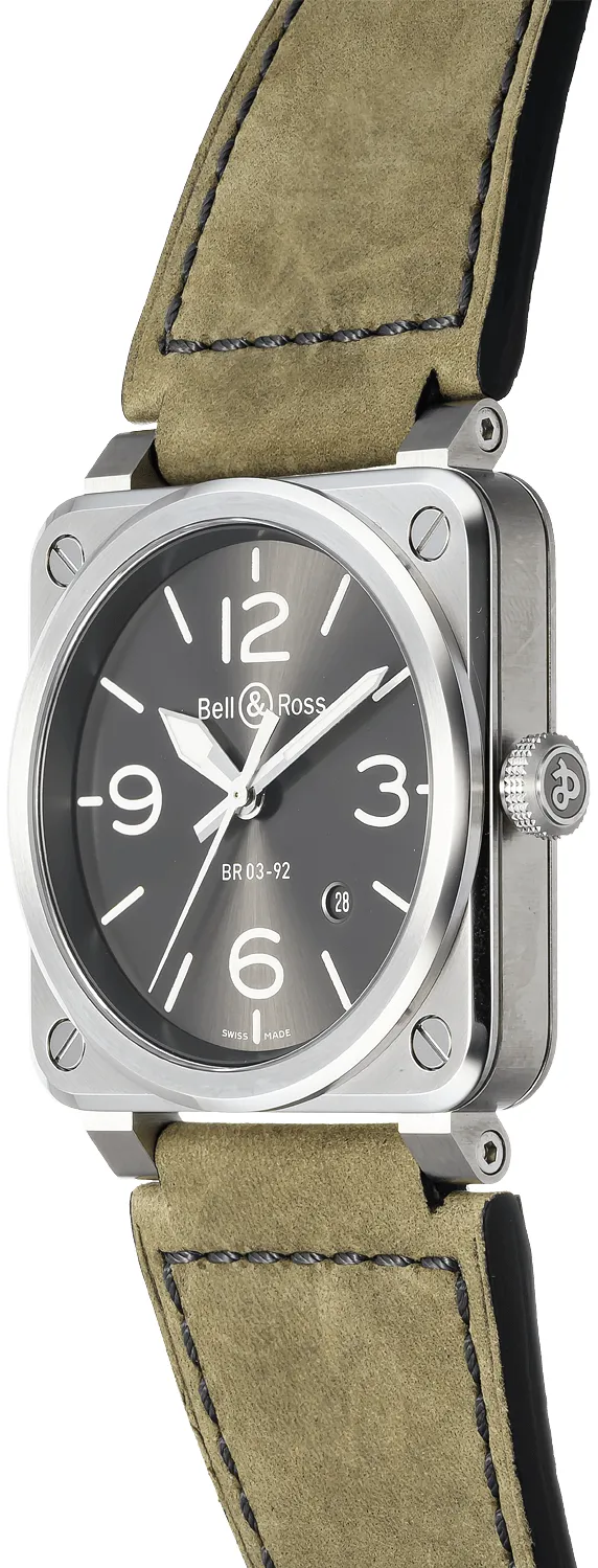 Bell & Ross Instruments BR0392-GC3-ST/SCA 42mm Stainless steel Gray 1