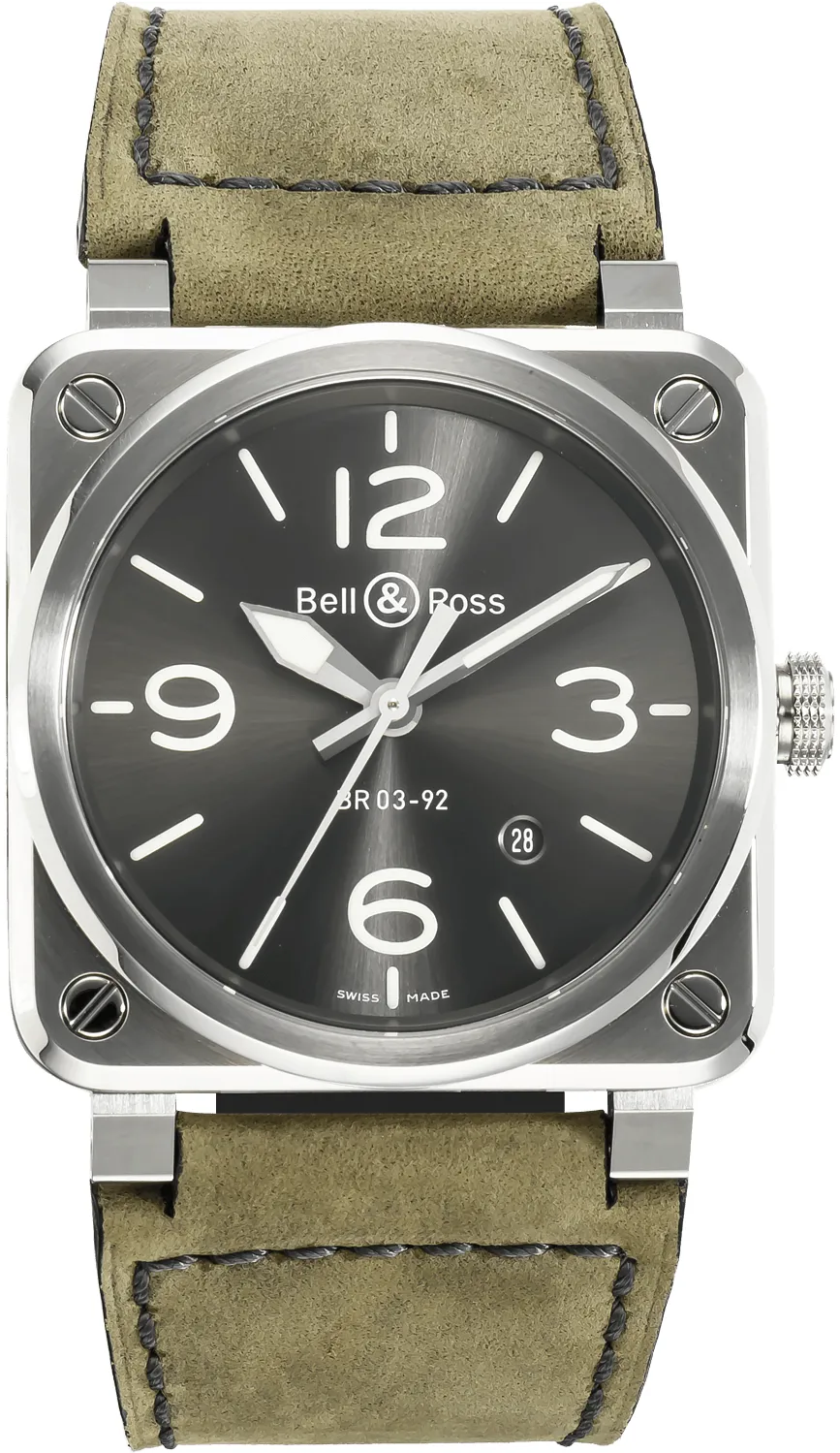 Bell & Ross Instruments BR0392-GC3-ST/SCA 42mm Stainless steel Gray