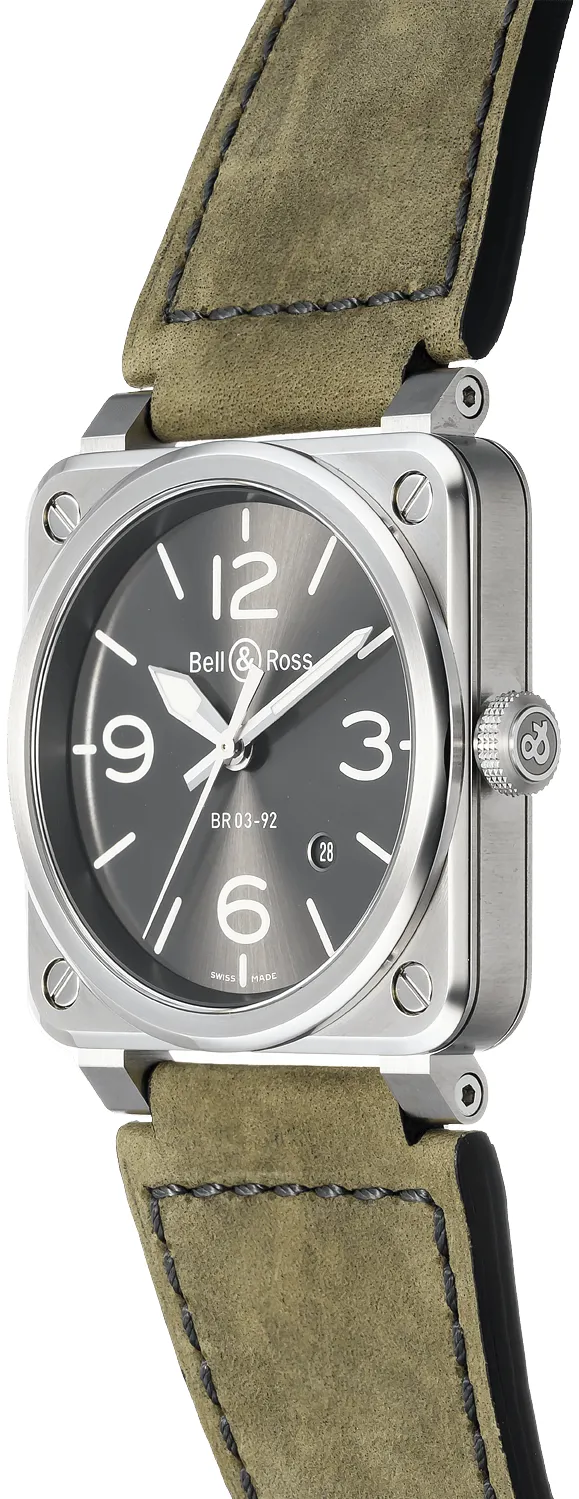 Bell & Ross Instruments BR0392-GC3-ST/SCA 42mm Stainless steel Gray 1