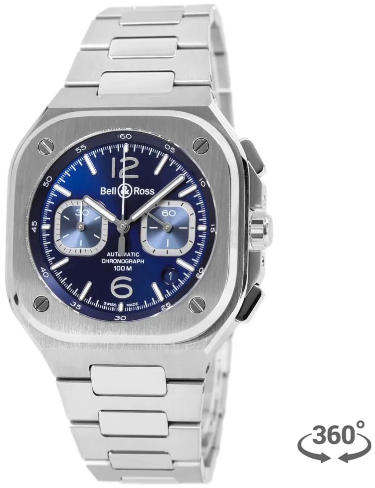 Bell & Ross Urban BR05C-BU-ST/SST 42mm Stainless steel Blue