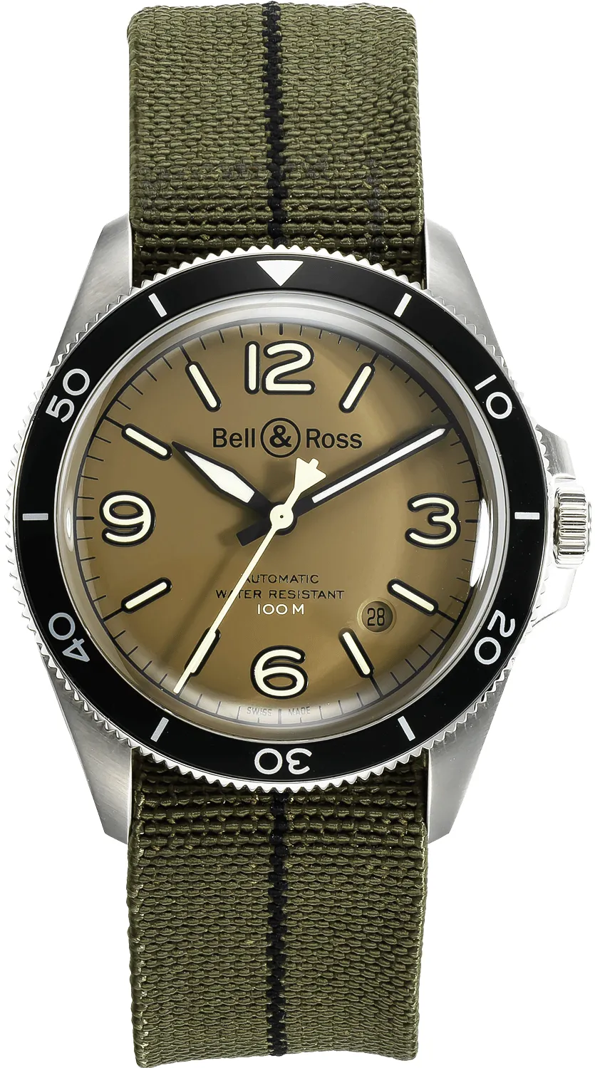 Bell & Ross Vintage BRV292-MKA-ST/SF 41mm Stainless steel Green