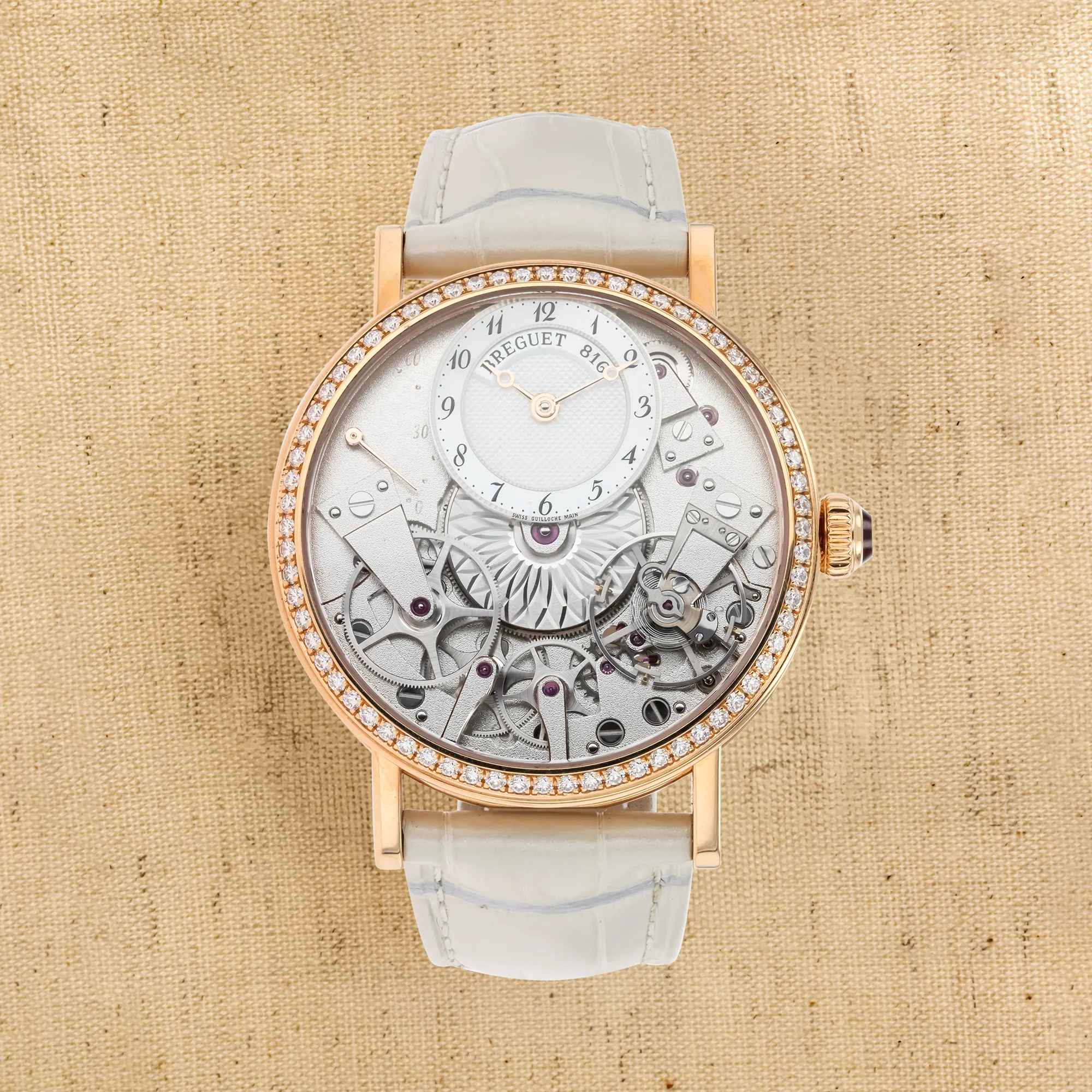 Breguet Tradition 7038BR/18/9V6/D00D 37mm Rose gold White