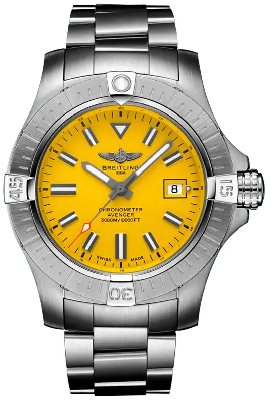 Breitling Avenger A1731910111X1 45mm Stainless steel Yellow