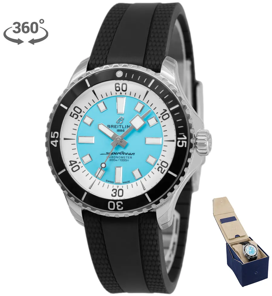 Breitling Superocean A17376211L2S1 44mm Stainless steel Turquoise