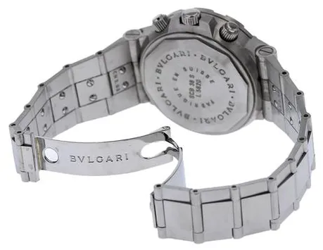 Bulgari Diagono SCB38S 38mm Stainless steel Black 4