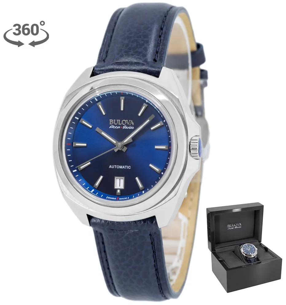 Bulova Accu-Swiss 63B185 42mm Stainless steel Blue