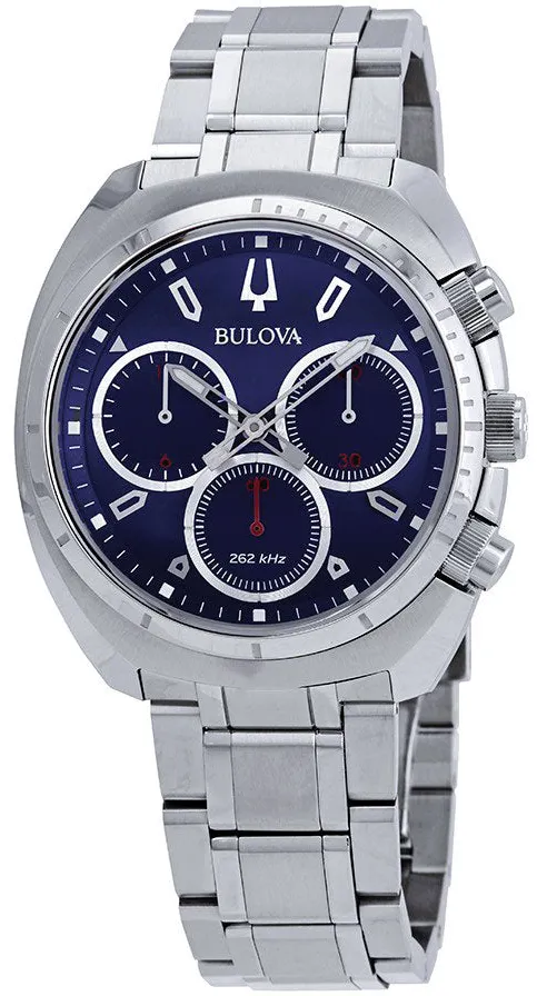 Bulova CURV 96A185 43mm Stainless steel Blue