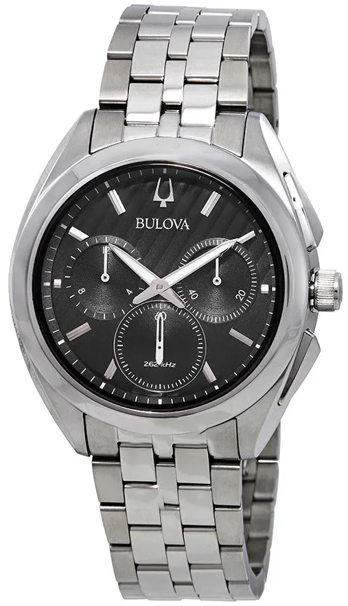 Bulova CURV 96A186 42mm Stainless steel Black