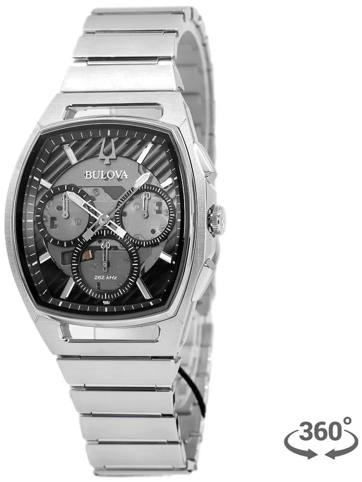 Bulova CURV 96A257 42mm Stainless steel Black