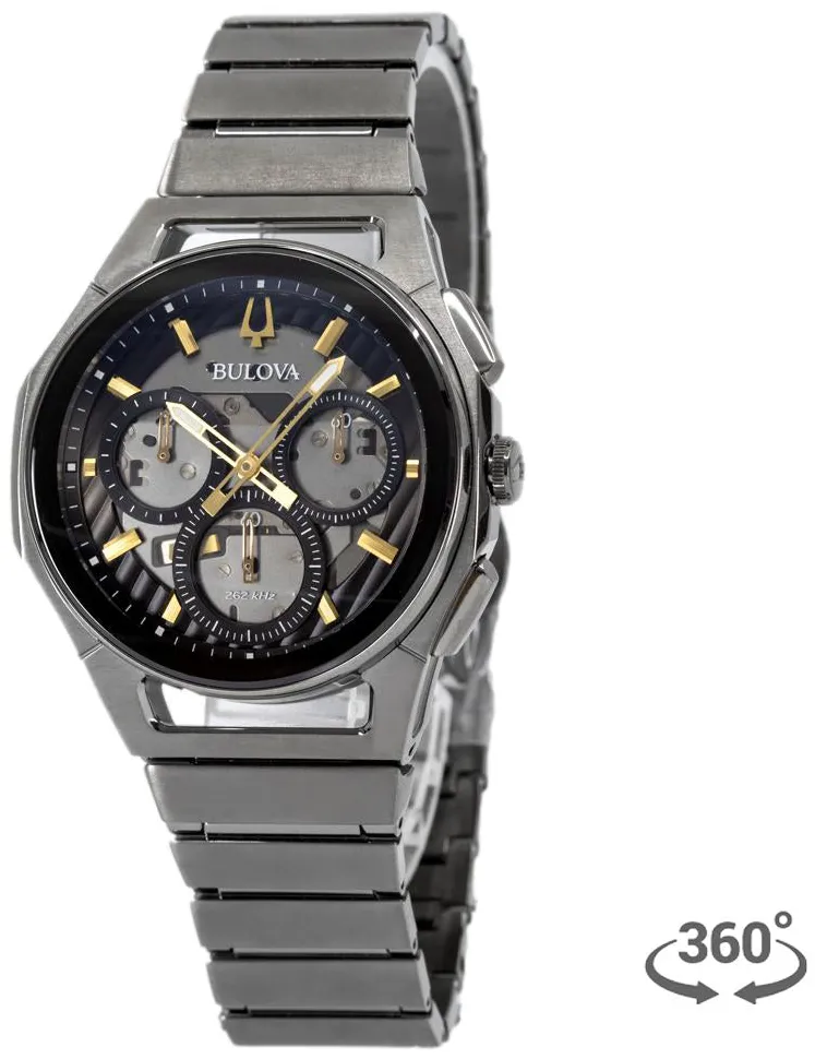 Bulova CURV 98A206 44mm Stainless steel Skeletonized