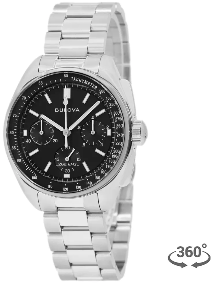 Bulova Lunar Pilot 96A299 43mm Stainless steel Black