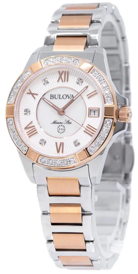 Bulova Marine Star 98R234 32mm Stainless steel Mother-of-pearl