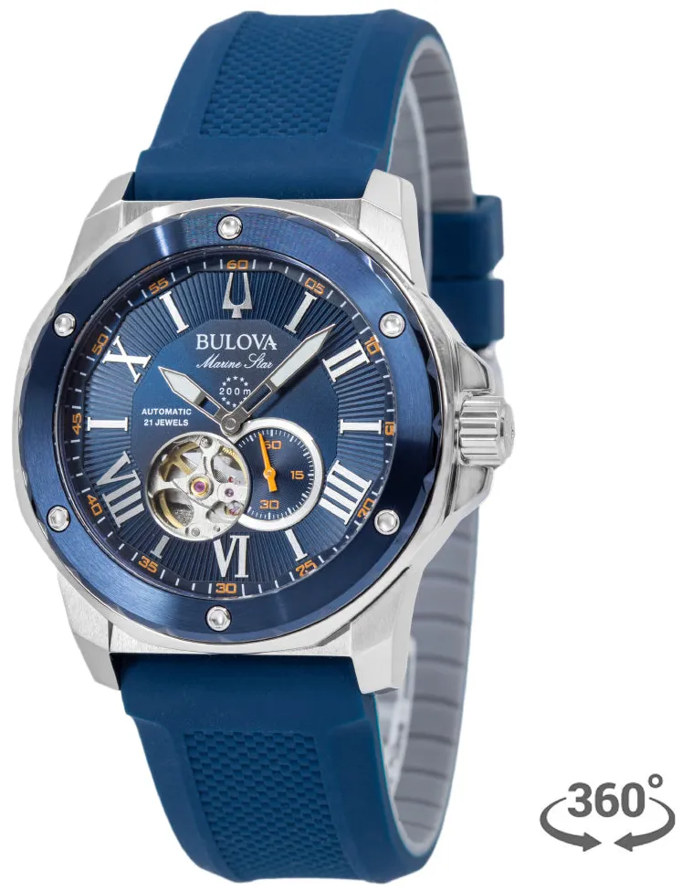 Bulova Marine Star 98A303 44mm Stainless steel Blue