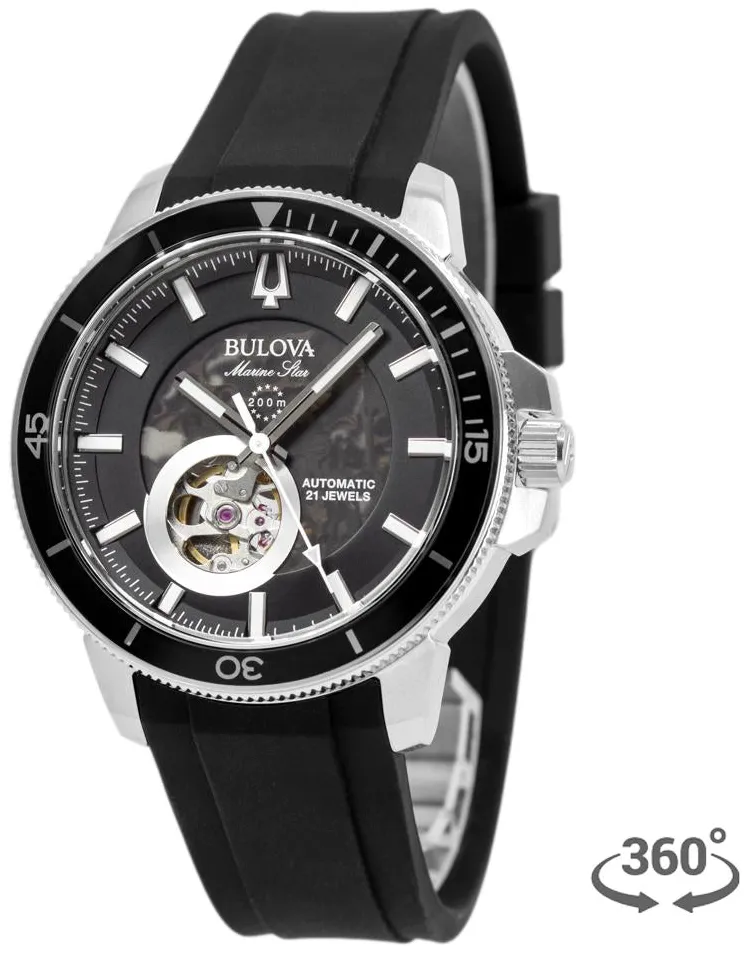 Bulova Marine Star 96A288 45mm Stainless steel Black