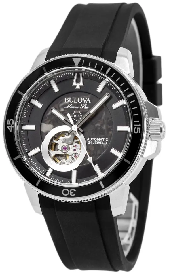 Bulova Marine Star 96A288 45mm Stainless steel Black 8