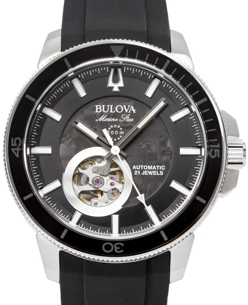 Bulova Marine Star 96A288 45mm Stainless steel Black 1