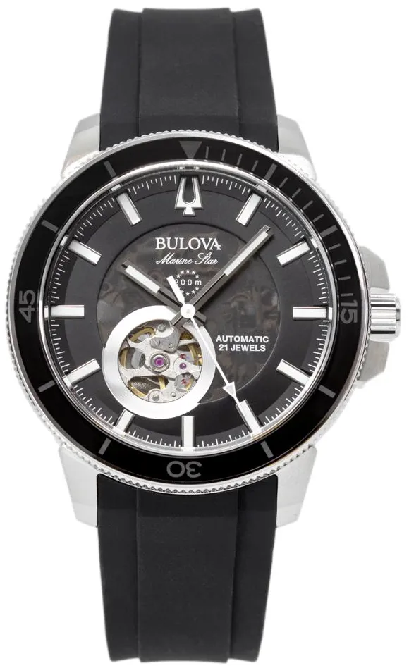 Bulova Marine Star 96A288 45mm Stainless steel Black 2