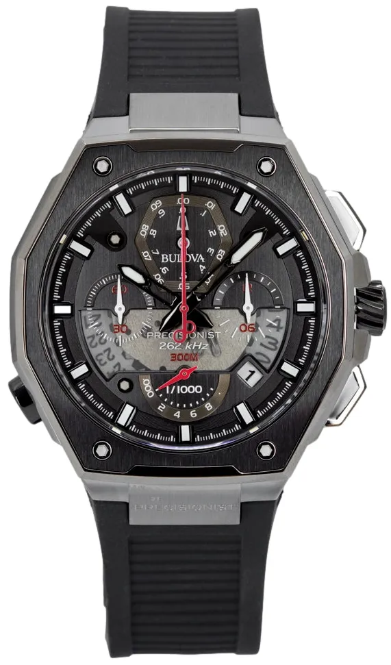 Bulova Precisionist 98B358 45mm Stainless steel Black 1