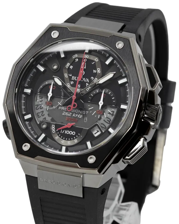 Bulova Precisionist 98B358 45mm Stainless steel Black 10