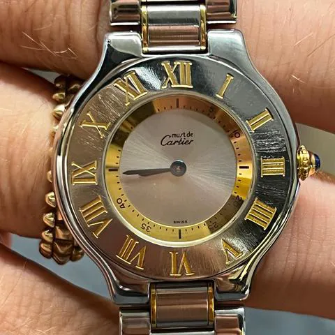 Cartier 21 Must de Cartier 1330 31mm Yellow gold and Stainless steel Gray 9