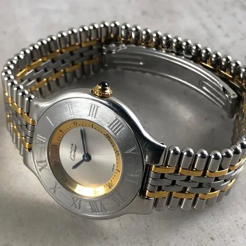 Cartier 21 Must de Cartier 1330 31mm Yellow gold and Stainless steel Silver 5