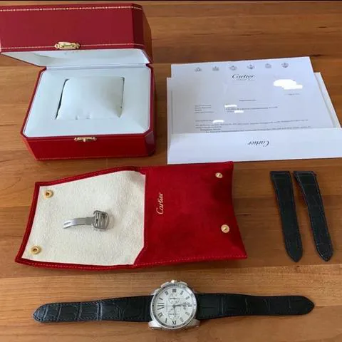 Cartier Calibre de Cartier Chronograph 3578 42mm Stainless steel Silver 2