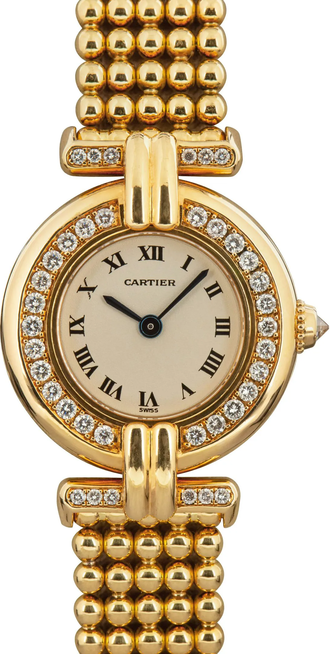 Cartier Colisee 1980 24mm Yellow gold Ivory