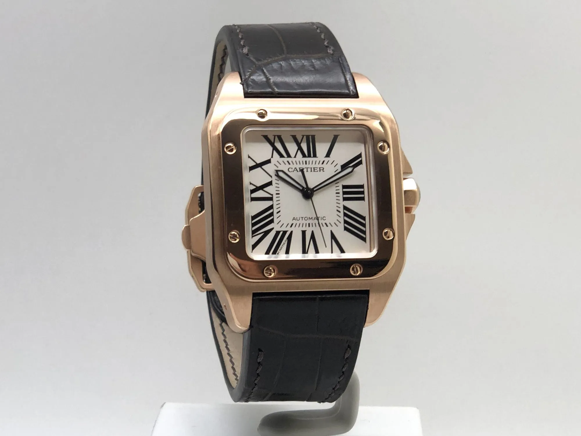 Cartier Santos 100 2792 41mm Rose gold White